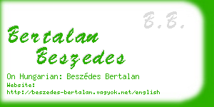 bertalan beszedes business card